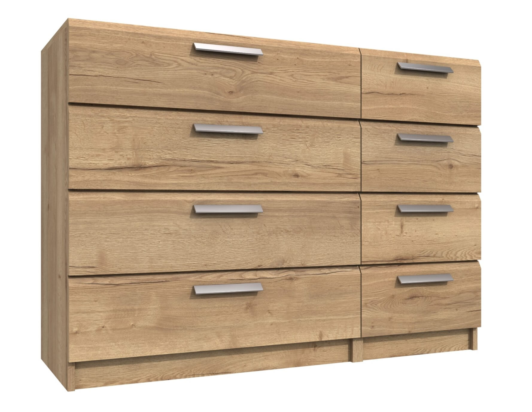 Wister Four Drawer Double Chest - Rustic Oak