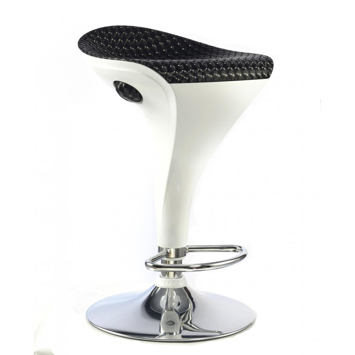 Selferd Bar Stool White Base & Black PU Seat (2s)