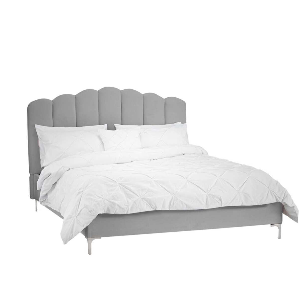 Kinnow Kingsize Bed Silver