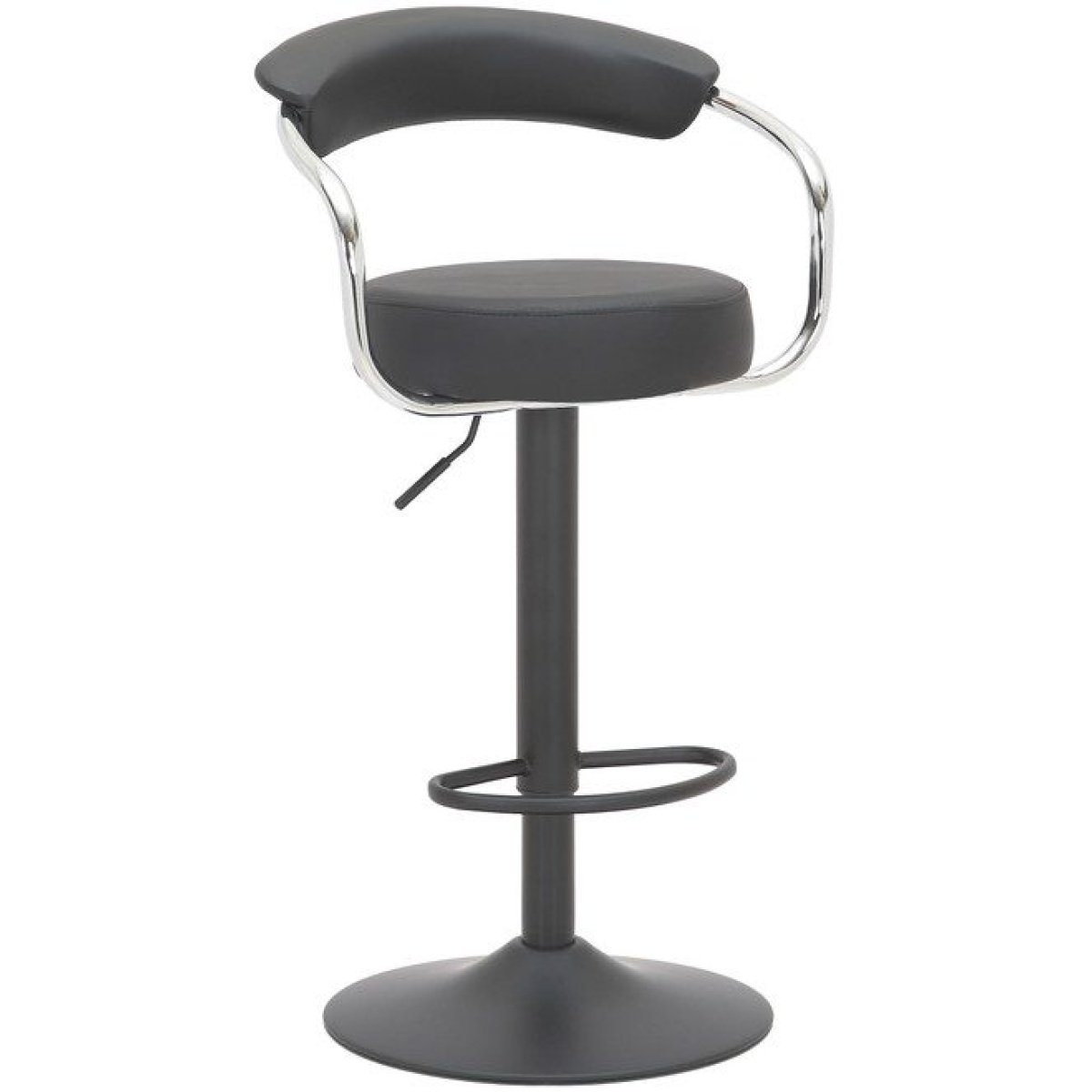 Lazio Matt Black Bar Stool Black