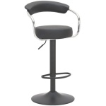 Lazio Matt Black Bar Stool Black