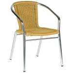Acfa Aluminium Beige Weave Stacking Chair - Outdoor
