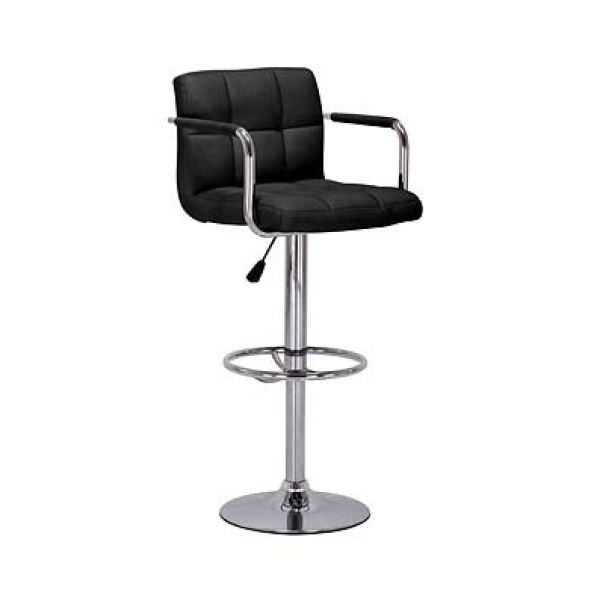 Prime Adjustable Bar Stool - Black Arms