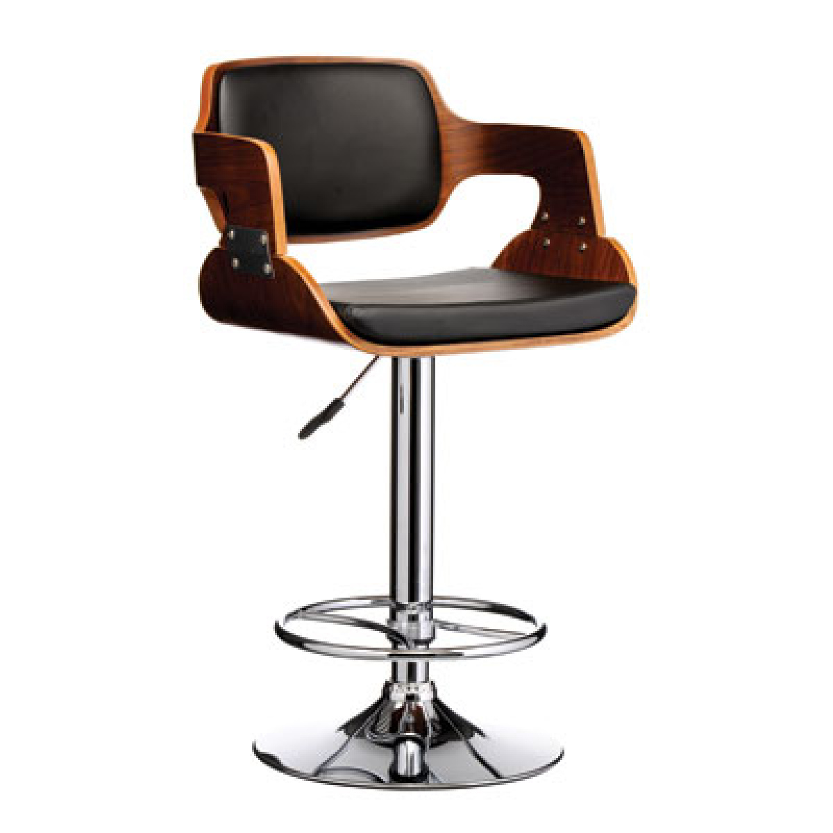 Avone Bar Stool - Walnut Wood Armrests