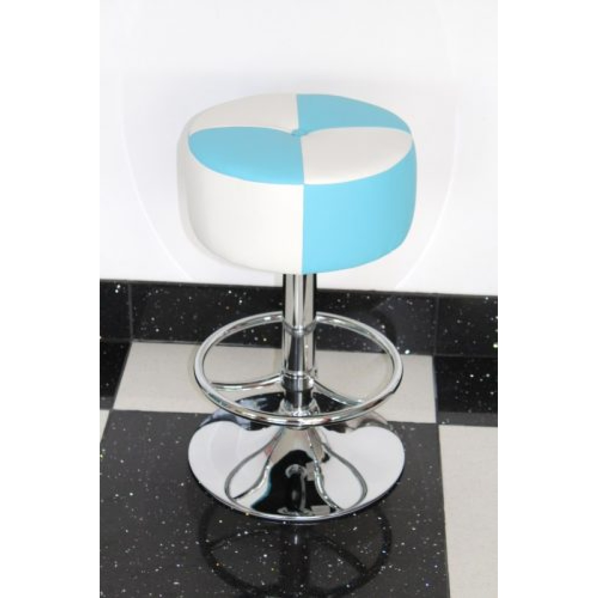 Morani Bar Stool Blue White