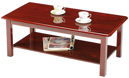 Aboney Mahogony Coffee Table 2 Shelves