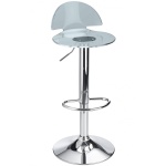 Celeston Smoked Bar Stool Perspex Transparent Height Adjustable.