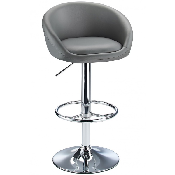 Lombardy Adjustable Bar Stool Chrome Grey