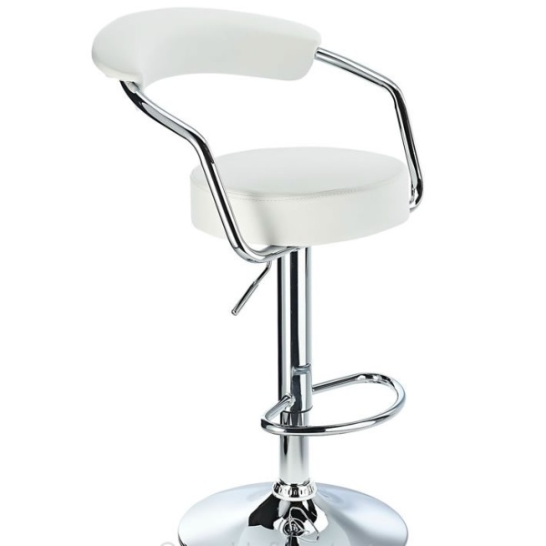 Lazio Adjustable Bar Stool White