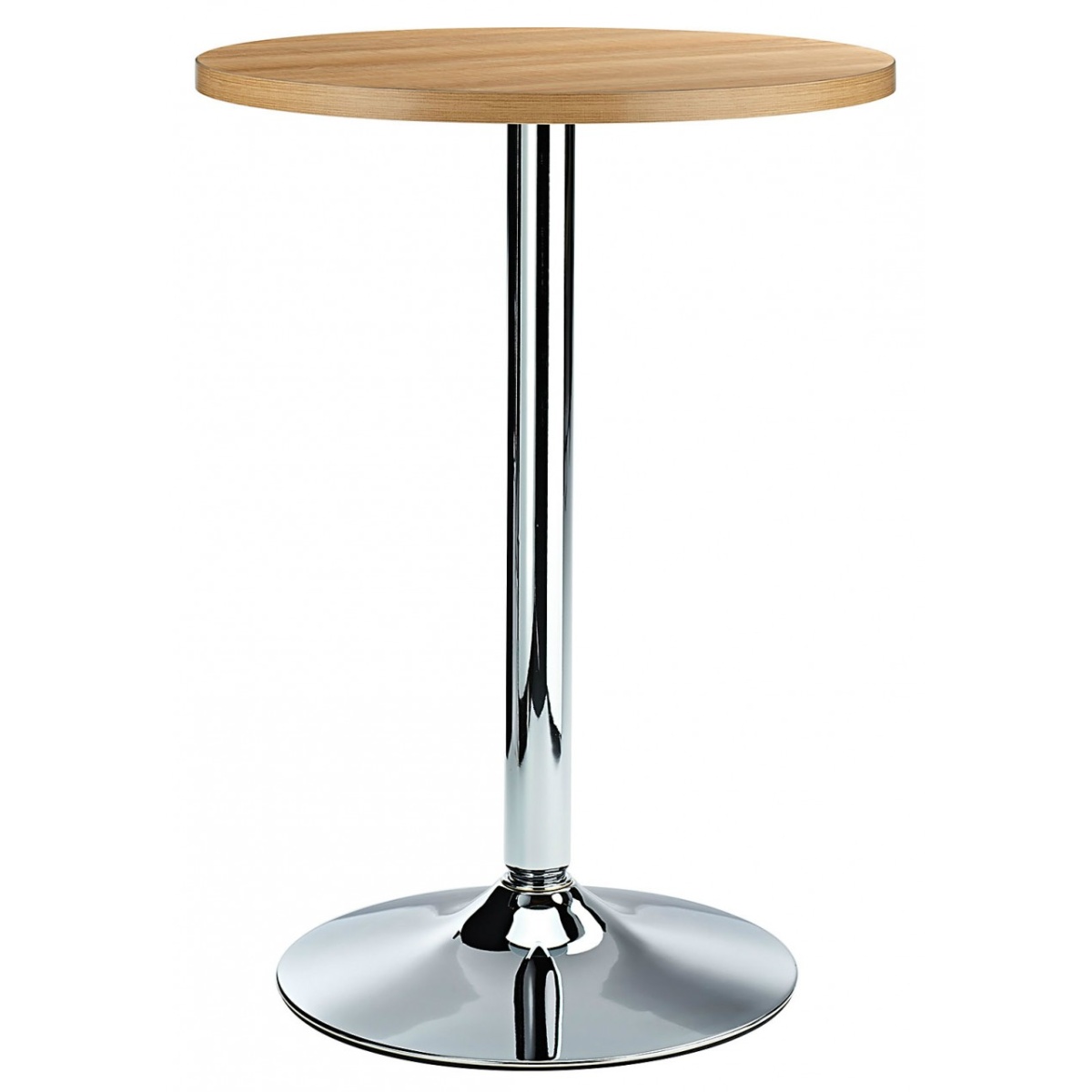 Oslo High Poseur Bar Table In Round Table Top - Oak