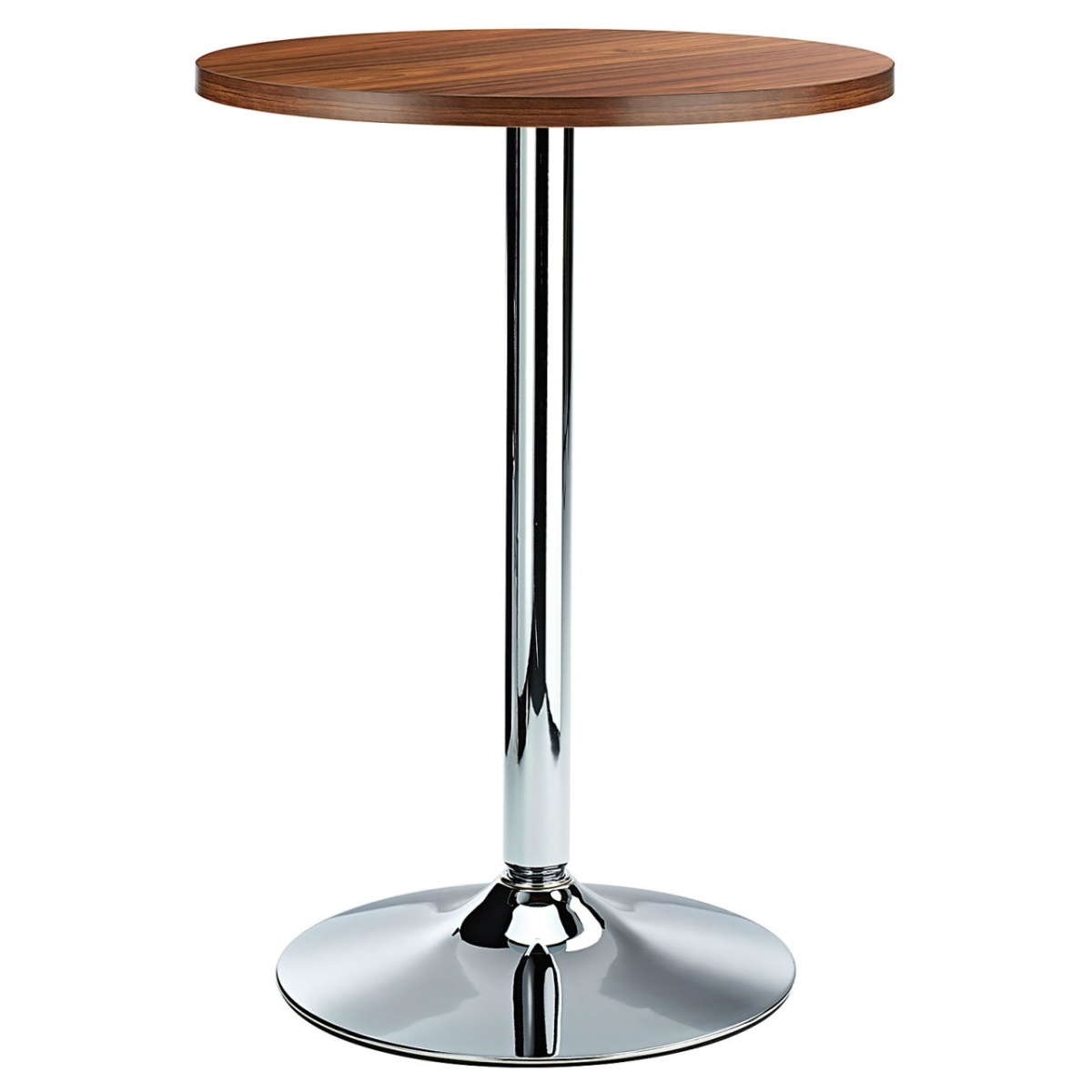 Oslo High Poseur Bar Table In Round Table Top - Walnut