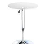 Cumbria Round Height Adjustable White Wooden Table
