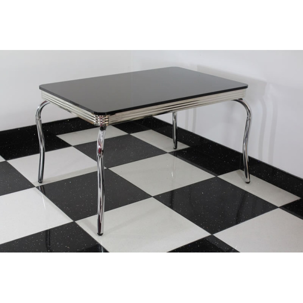 Repon Rectangular Table High Gloss Black Top 4 Legs