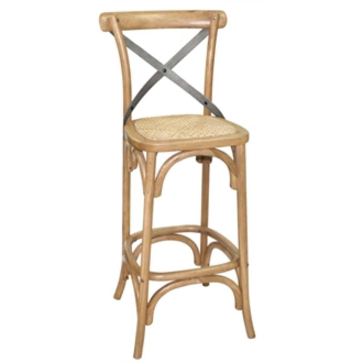 Heidi Oak Barstool Rattan Pad