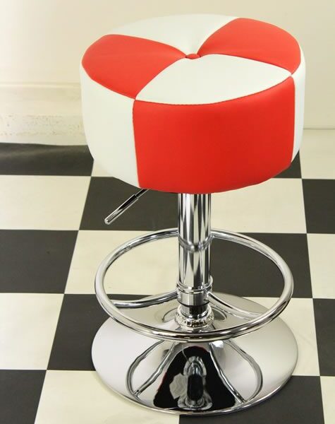 Morani Bar Stool Red White