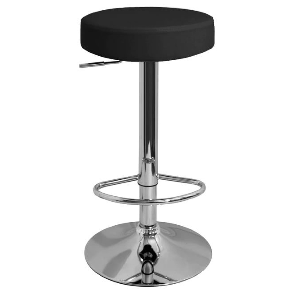 Impresa Height Adjustable Bar Stool Black Faux Leather.