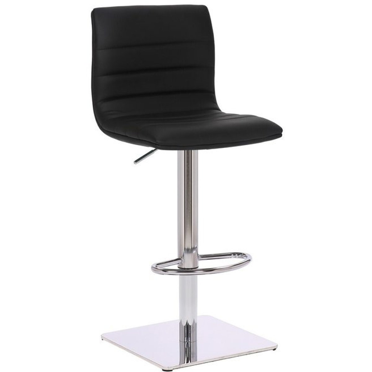 Alpino Bar Stool Square Weighted Base Adjustable - Black.