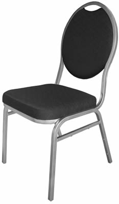 Pringo Oval Black Plain Cloth Chairs Set Of 4