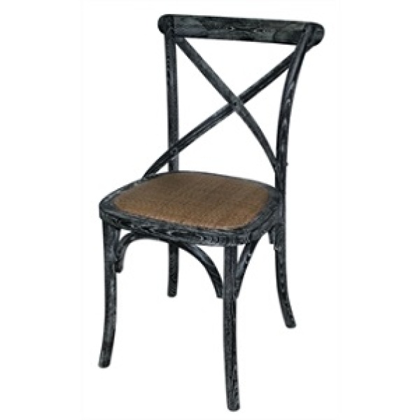 Pair Lucy Black Wooden Chair