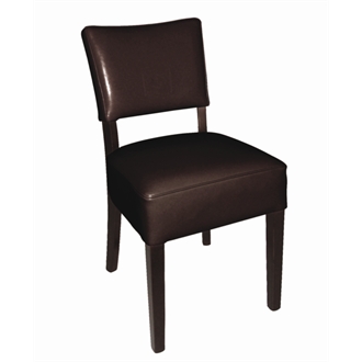 Pair Of Jordan Faux Leather Chair - Dark Brown