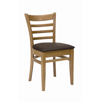 Dalia Oak Frame Chair Brown Pad