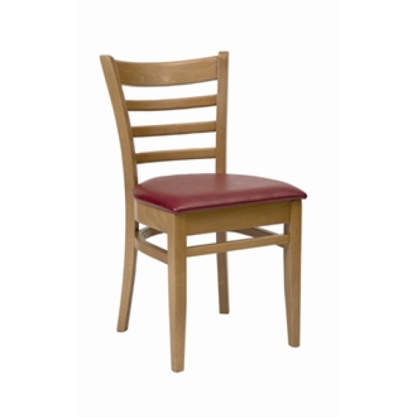 Dalia Oak Frame Chair Red Pad