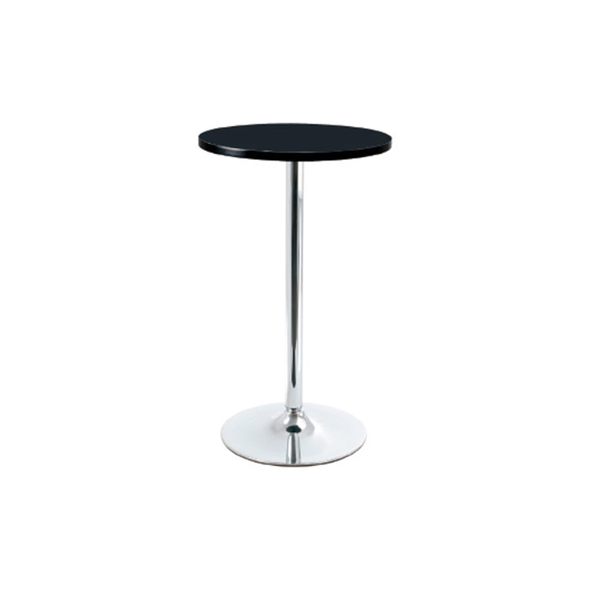 Bonetti Wood Poseur Tall Round Bar Table - Black