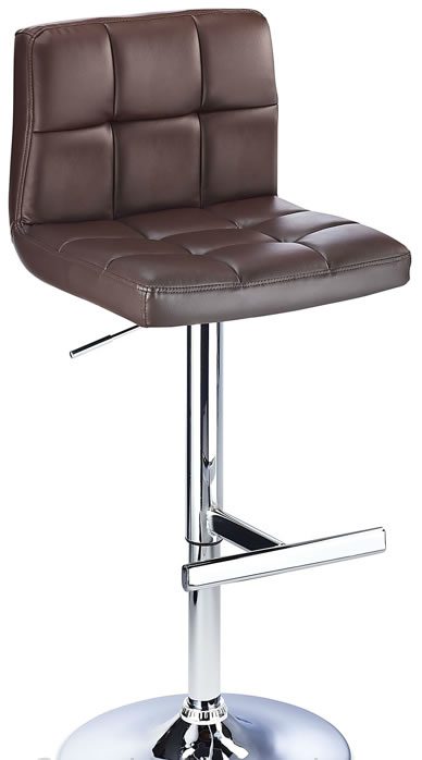 Cuborn Brown Bar Stool Faux Leather