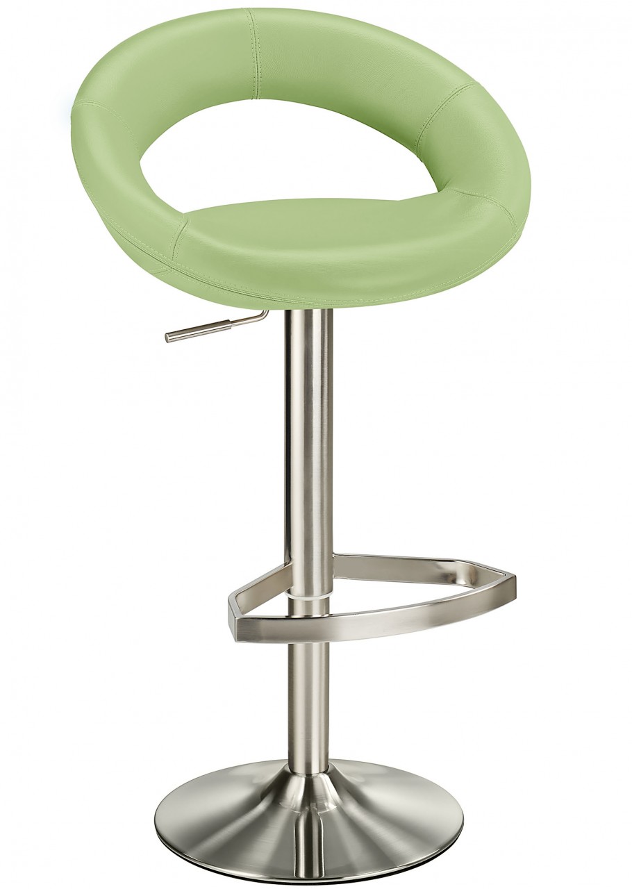 green adjustable bar stool