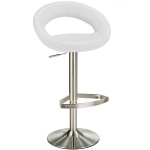 Lunar Adjustable Bar Stool White