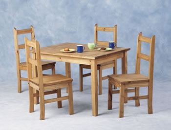 Tosan Mexican Pine Compact Table 4 Chairs
