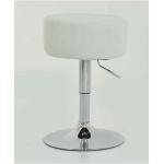 Low Small Bar Stool - White Stool
