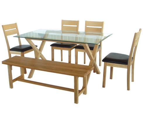 Cadazza Glass Top Dining Table