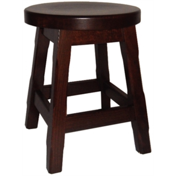 Balmeno Wooden Low Bar Stools x 2- Walnut