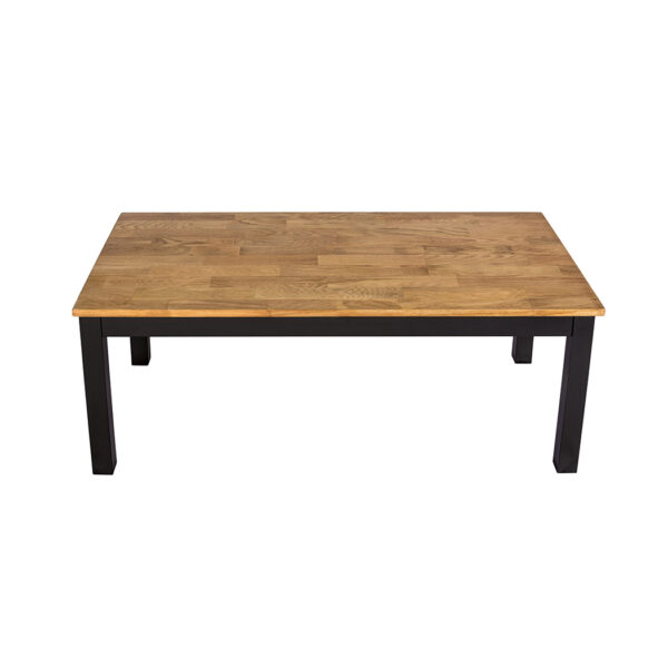Copert Coffee Table Black Frame-Oiled Wood