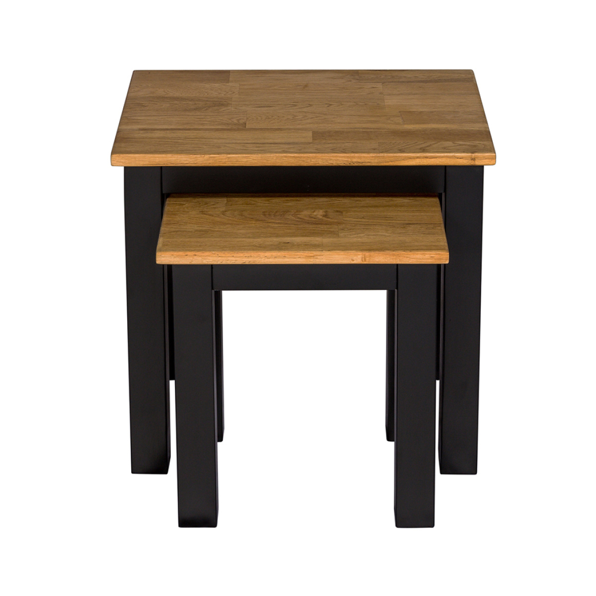 Copert Nest Of Tables Black Frame-Oiled Wood