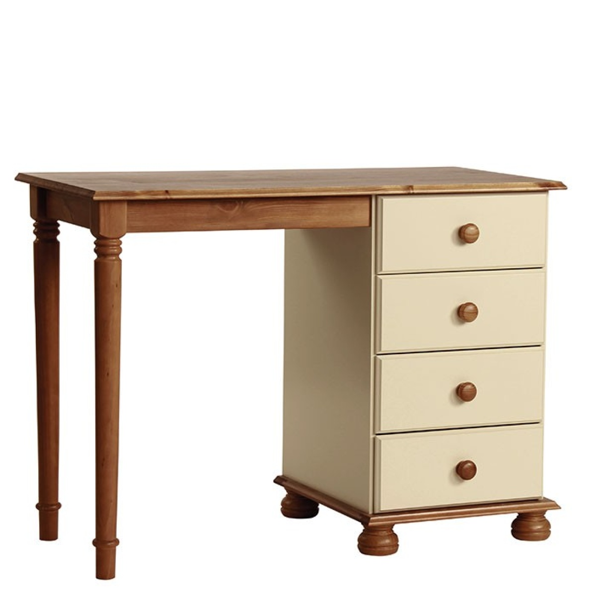 Dens Single Dressing Table In Cream/Pine