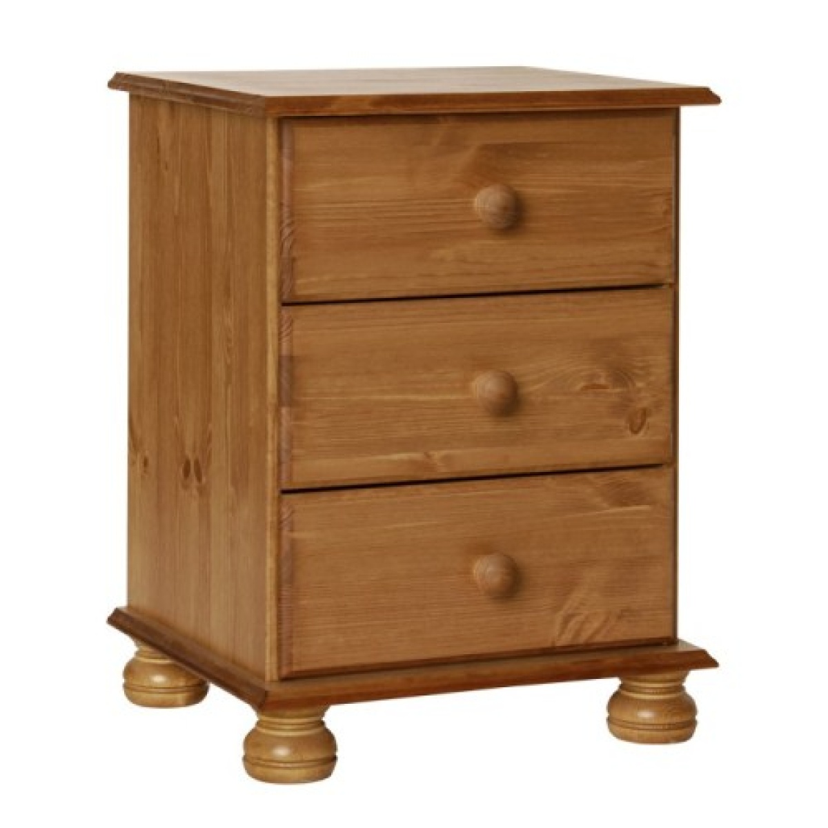 Tracy 3 Drawer Dan Made Pine Bedside Table - Pine