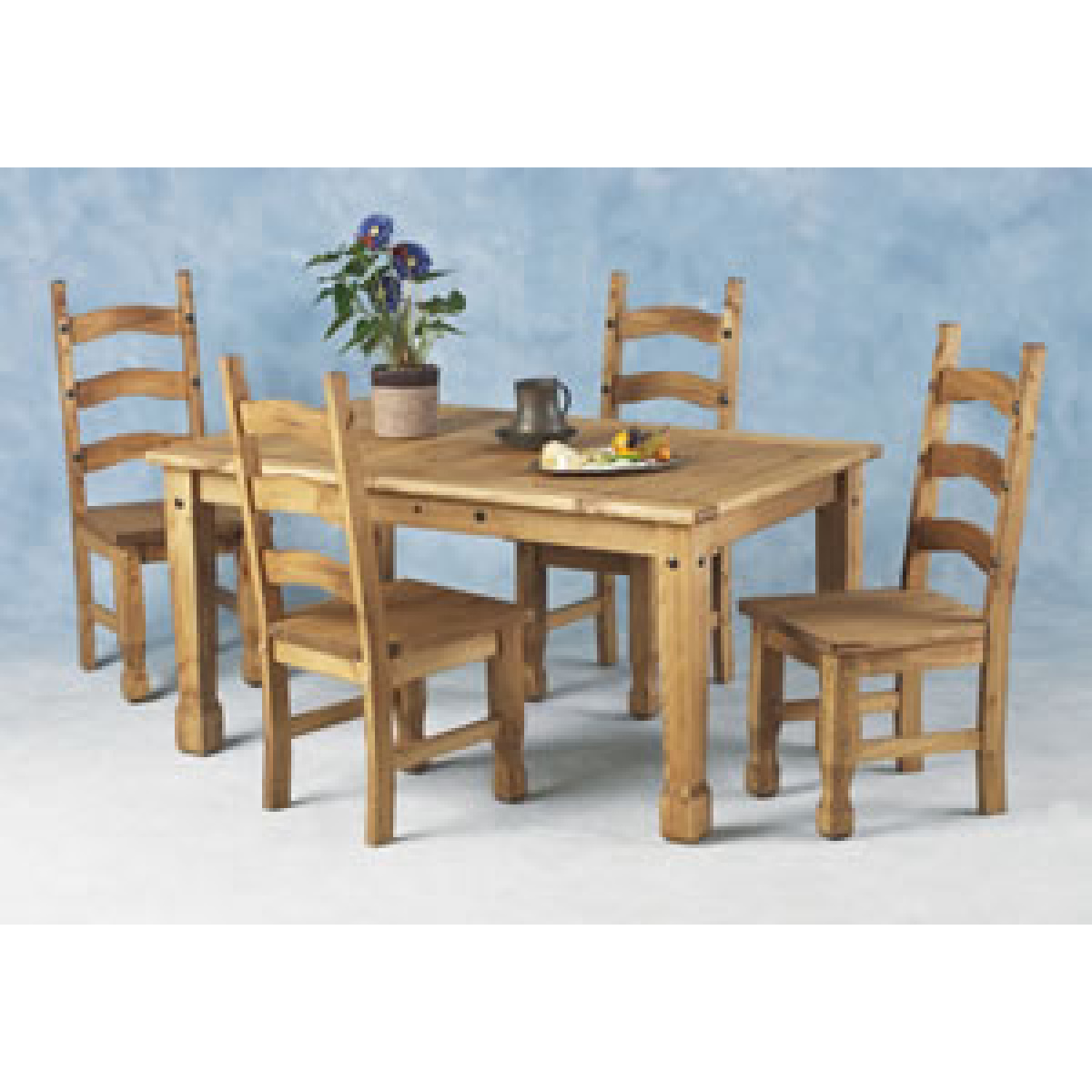 Kayley Pine Set Table & 4 Chairs