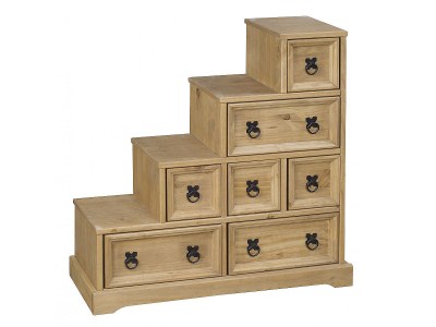 Carrie DVD Staircase Storage - Pine