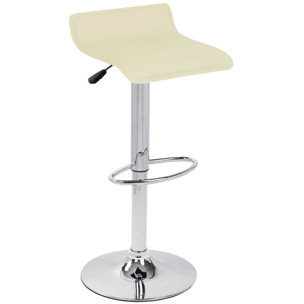 Zest Bar Stool Cream Faux Leather Bar Stool