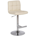 Cuborn Cream Bar Stool Faux Leather