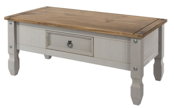 Coson Grey Pine Coffee Table Drawer