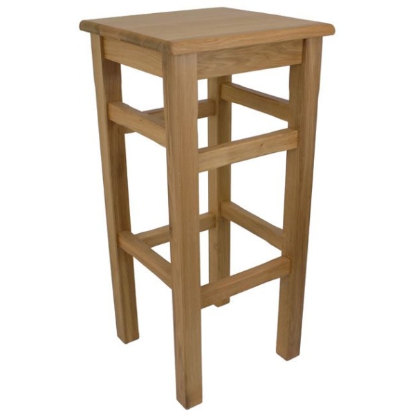 Crafty Oak Solid Wood Bar Stool - Solid