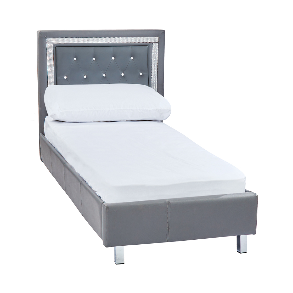 Diamond 3 0 Single Bed Grey, Diamond Bed Frame