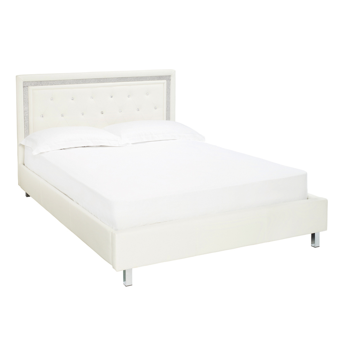 Diamond 4.6 Double Bed White