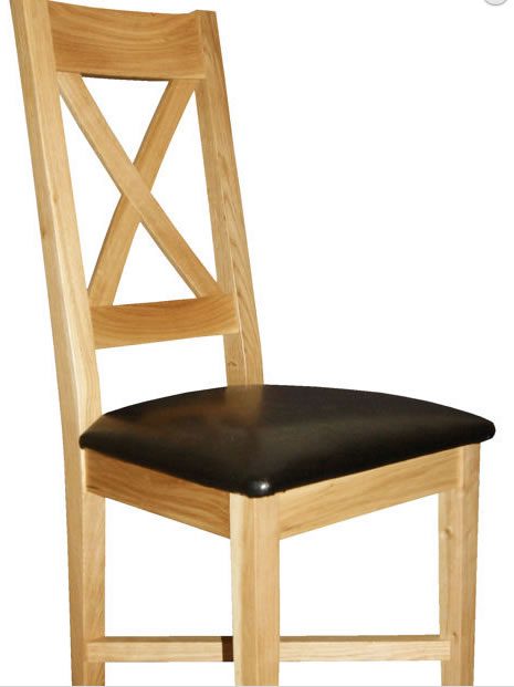 Cravony Cross Chair Solid Wood Frame