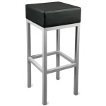Cuboni Square Bar Stool Black Fixed Height
