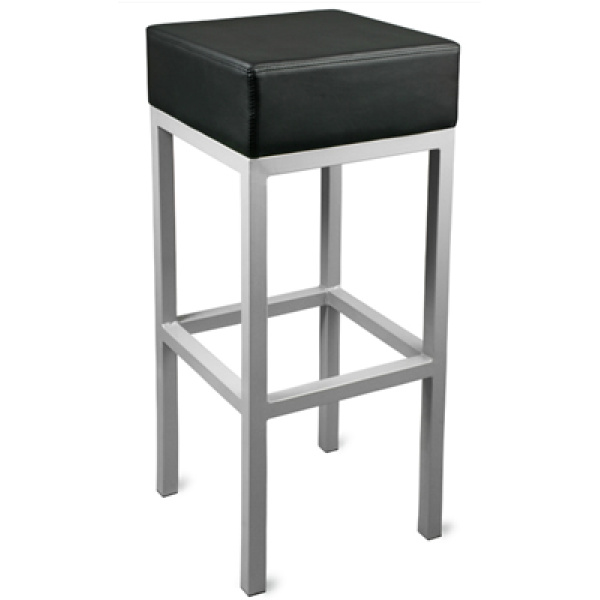 Cuboni Square Bar Stool Black Fixed Height