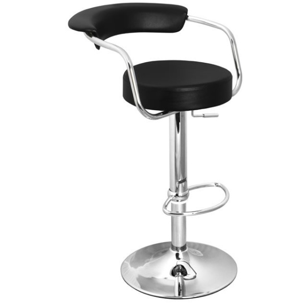 Lazio Adjustable Bar Stool Black